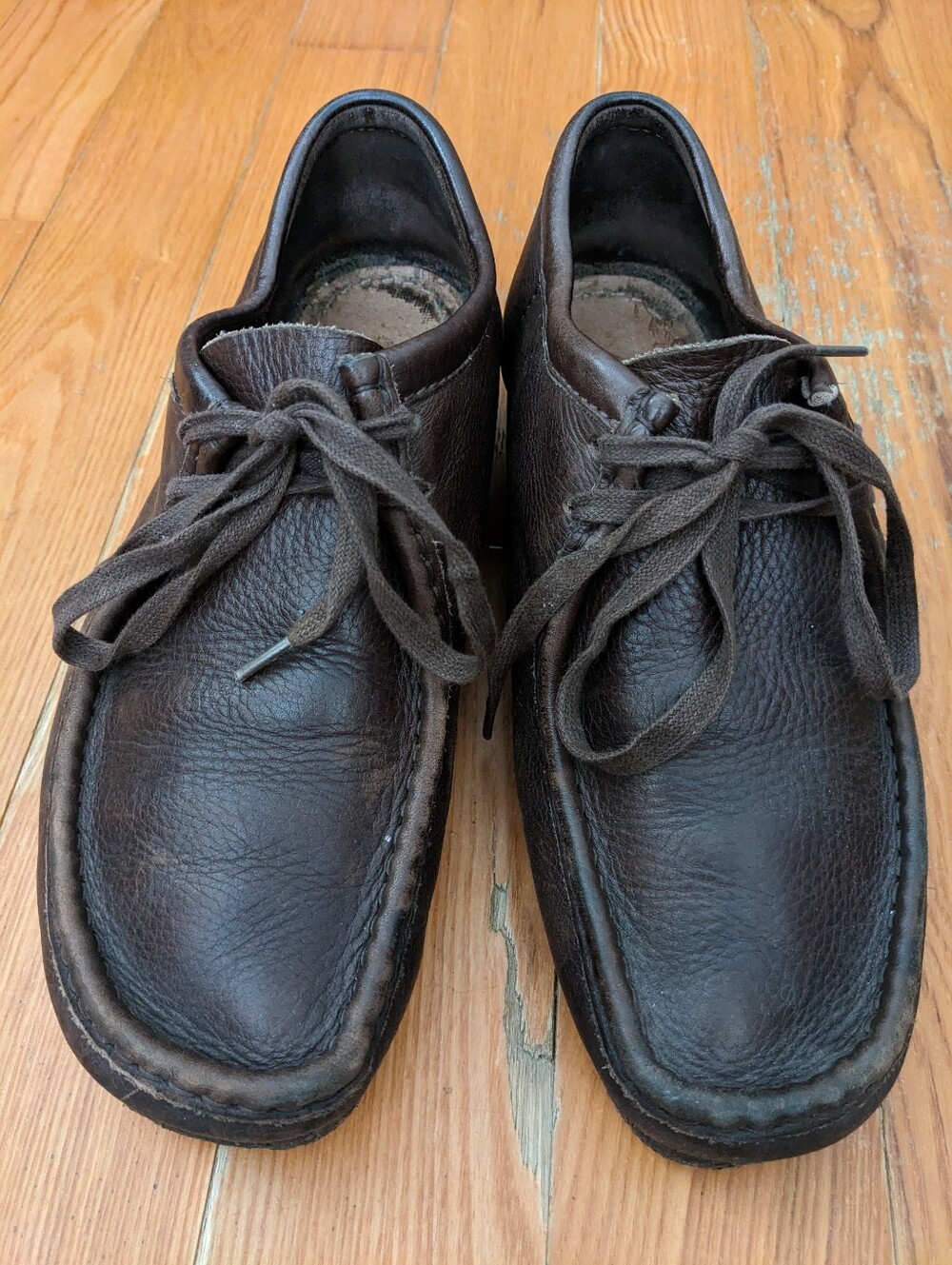 Vintage Clark’s Wallabees Brown Leather Boots Size 10.5